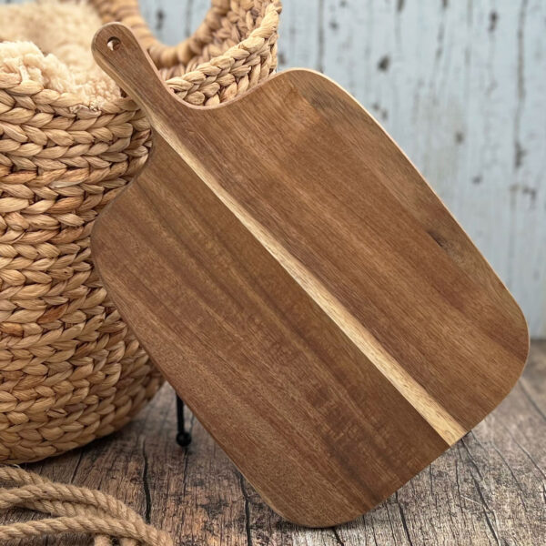 Large Acacia Cutting Board with Handle