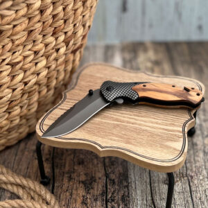 Olive Wood Knife - open